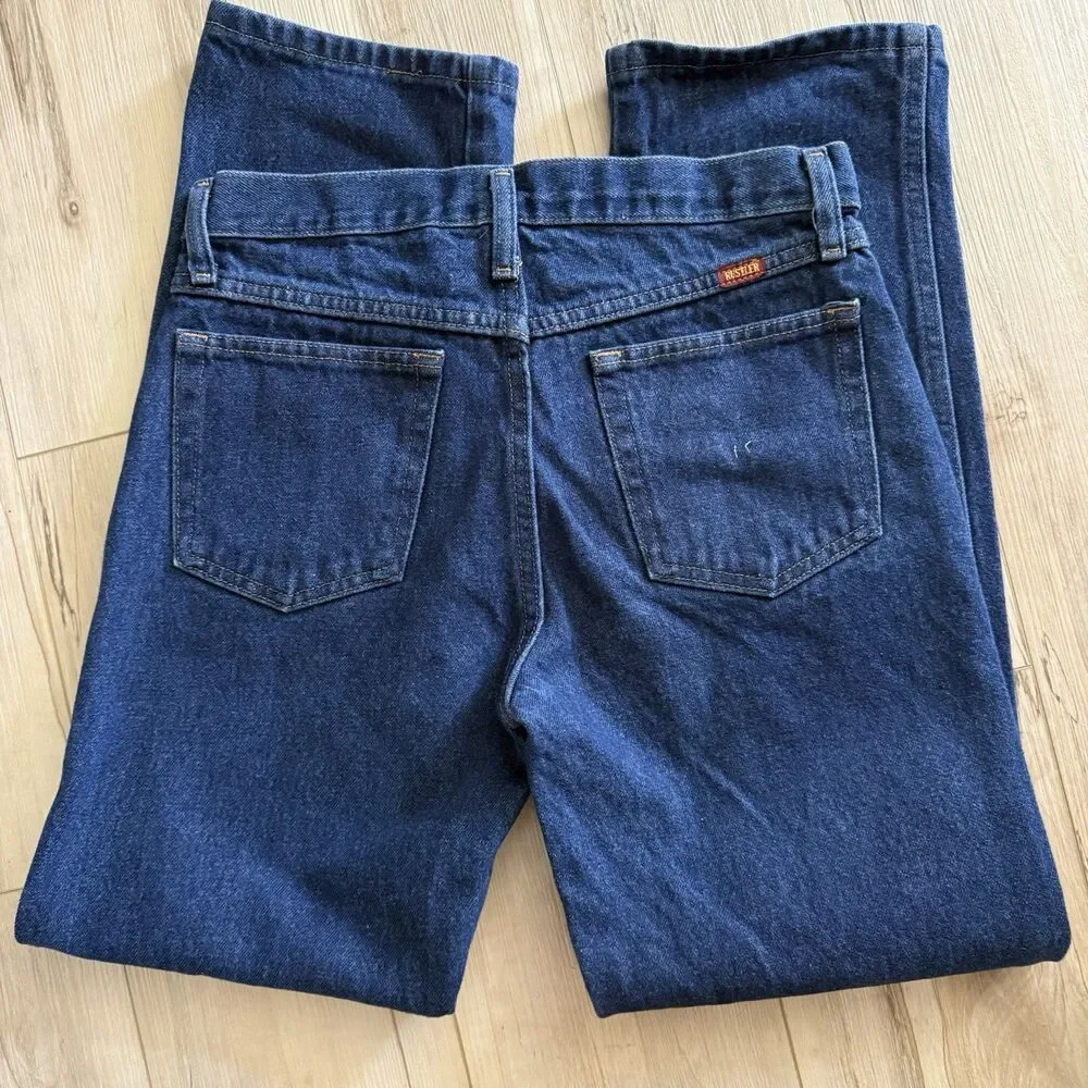 Rustler Men’s Denim Cotton Blue Jeans Straight Leg 30X30